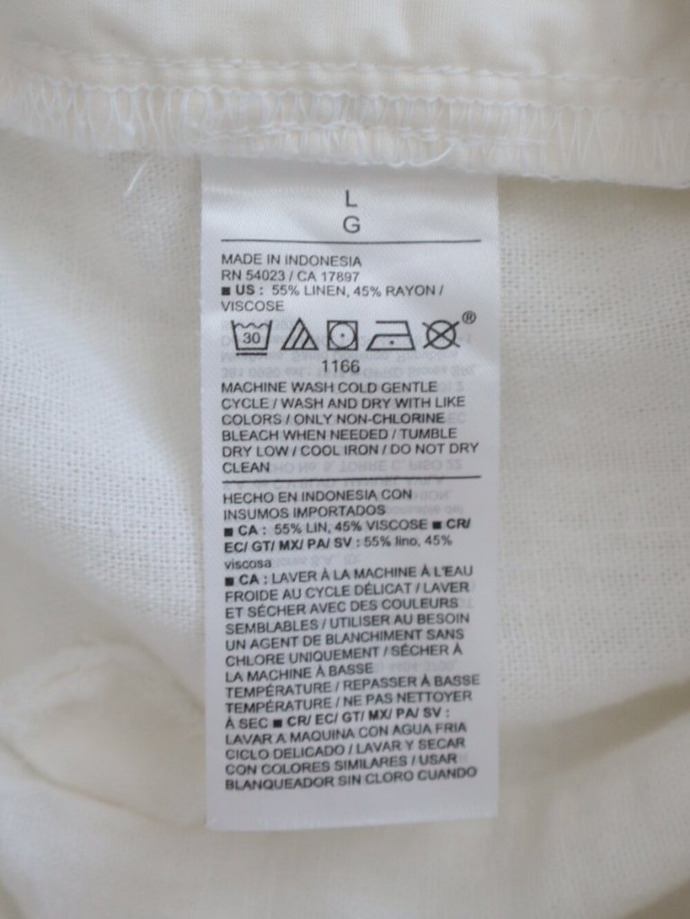 Old Navy White Linen Blend Shorts | L - Picture 3 of 6